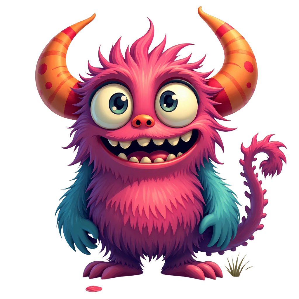 Pink Monster with Horns